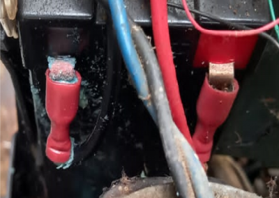 Centurion 12 volt 7 amp gate motor battery leaking acid from terminal