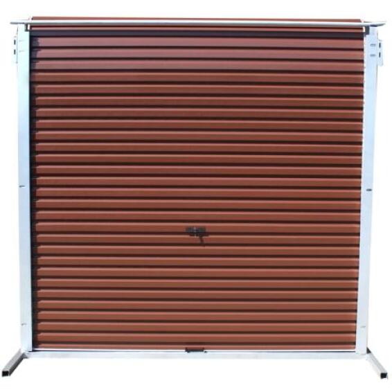 Single steel roll up garage door